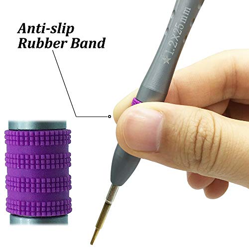 1.2mm/P5/TS4/PL4 Precision Pentalobe Screwdriver, S2 High Alloy Steel Head, Magnetic Tip, Rotating Cap, 5 point Star Screwdriver Repair Tool for Apple MacBook Air MacBook Pro Retina