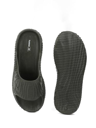 Image of hummel TEXTURE SOFT Men's Classic Ultra Soft Sliders /Slippers with Cushion FootBed for Adult Comfortable & Light Weight Stylish & Waterproof & Everyday Flip Flops & Chappals for Gents /Boys