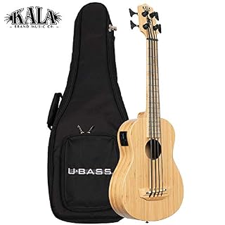 Kala U-BASS – Bamboo – Ukulele basse (+ housse) - Les Beatles, Paul McCartney, John Lennon, RIngo Starr, George Harrison