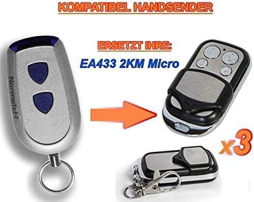 3 x Standard Steel EA433 2KM / EA433 2KS / EA433 4KS / RCU433-2 / RCU433-4 Compatible Garage Door Opener Remote - Image 4