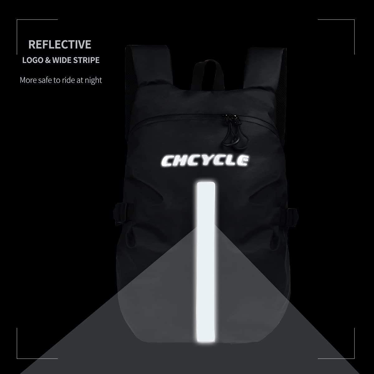 MADBIKE RACING EQUIPMENT Zaino per casco da motociclo riflettente impermeabile borsa da equitazione di grande capacità
