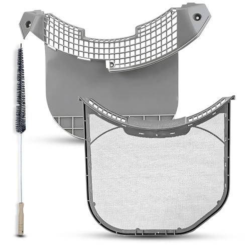 DLEX3900W DLEX3550W DLEX3570W DLEX3885W DLEX3360R DLEX3371W DLEX3370R DLEX3360W DLEX3360V Dryer Lint Filter Screen Trap Replaces For LG DLEX3370V DLEX3250W DLEX3470V DLEX3570V & Housing Guide Cover