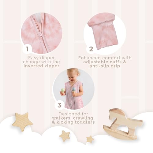 Image of Sleeveless Soft Baby & Toddler Sleeping Sack, Breathable with Adjustable Feet Cuffs & Anti-Slip Grip