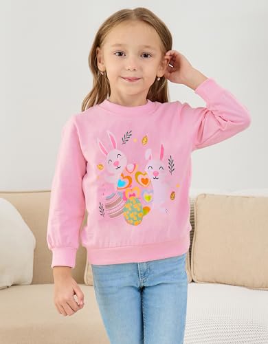 RETSUGO Toddler Baby Girls Sweatshirts Casual Pullover Crewneck Winter Long Sleeve Tops Shirts Clothes 3T-8T2