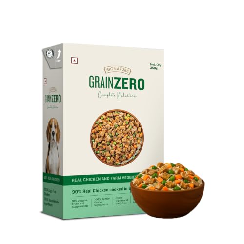 Image of Grain Zero Dog Fresh Food Tetra Pak Real Chicken & Vegetables, for Adult & Puppy, 350g | Supports Joint & Health | Immune System | Anti Inflammatory Properties | Ready to Serve | One Pack One Meal