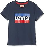  Levi\'s kids Nn10004 Short Sleeve tee-Shirt Camiseta, Azul (Dark Blue 48), 3-6 Meses (Talla del Fabricante: 6M) para Bebés