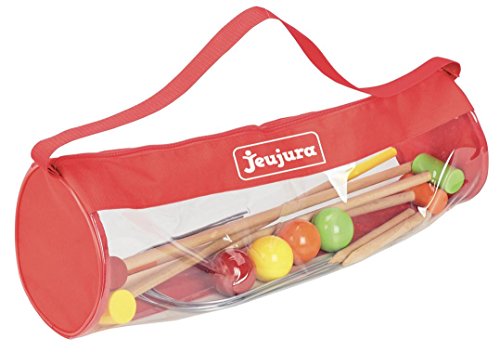 Jeujura - 8603- Jeux de Société-Jeu de Croquet en Bois - 4 Joueurs - Sac de Transport, Norme