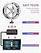 USB Tire Pressure Monitor System TPMS Monitoring Alarm with 4 External Sensors Compatible with Android Car Navigation Display