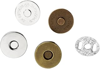 200 botones magnéticos para manualidades, cierres magnéticos para bolsos, cierre magnético de metal, cierres magnéticos para bolsas, color marrón oscuro