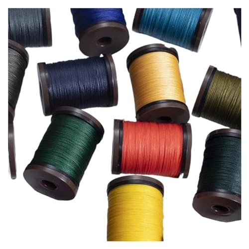 Hilo encerado redondo 0.4 mm de poliéster fuerte con recubrimiento de cera para costura de cuero y pulseras trenzadas DIY (Color: 23 Marrón) miniatura 4