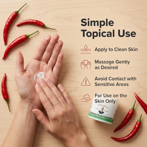 Image of Christopher's Original Formulas Cayenne Heat Ointment, Warming Herbal Topical for Discomfort & Circulation, 2 fl oz