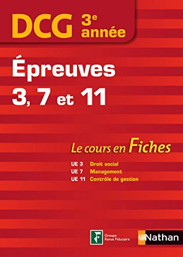 DCG 3ème année - Épreuves 3,7 et 11 - Fiches