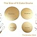 Cake Boards 6, 8, 10, 12 Inch Round 4 Pack, Gold Cake Drum Waterproof & Oil-Proof Cardboard Base, Sturdy Circles for Baking, Wedding, Birthday Decorating & Dessert Display