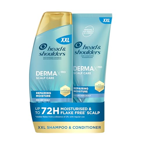 Head & Shoulders DermaXPro Repairing Moisture Anti Dandruff Shampoo 500ml + Head & Shoulders DermaXPro Repairing Moisture Lightweight Conditioner 350 ml