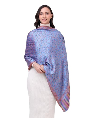 Image of EH Pashmina Stole, Reversible Jamawar weave in beautiful paisley & floral, very soft MODAL fabric, all season Stole, Scarf, Wrap.