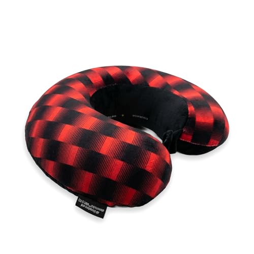 Image of Nasher Miles x Harry Potter Gryffindor Memory Foam Neck Pillow for Travel, Removable Washable Polyester Cover with 360 Stable Neck Support (Black & Red)