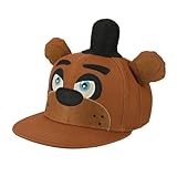 Bioworld Five Nights At Freddy's Freddy Fazbear Big Face Brown Snapback Hat
