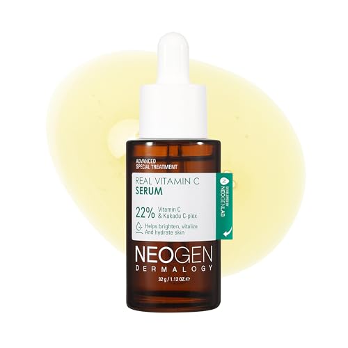 DERMALOGY by NEOGENLAB Echtes Vitamin-C-Serum 1,12 oz (32 g) – Aufhellendes, revitalisierendes Serum mit 22% reiner Ascorbinsäure, Ferulasäure, Zink und Niacinamid – koreanische Hautpflege
