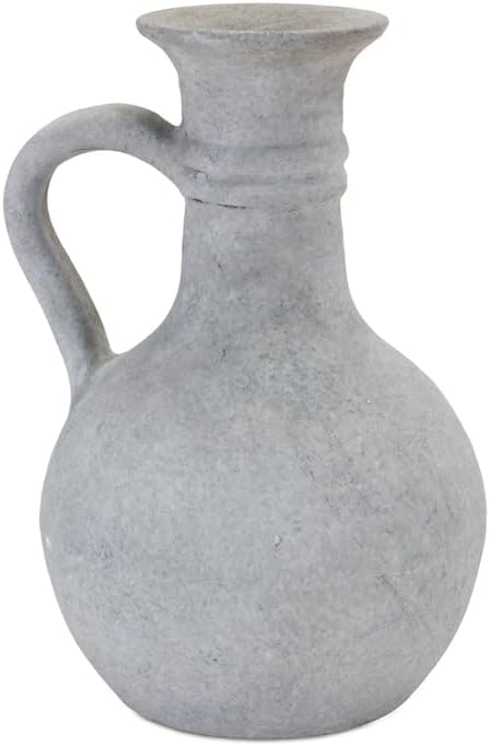 Melrose International Grey Pitcher Vase 9" H - Image 3