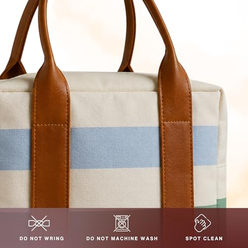 Image of United Colors of Benetton Lunch Bag Insulated for Office College School | Insulated lunch bag with bottle holder, multiple pockets, durable handles, lightweight design, suitable for women and men