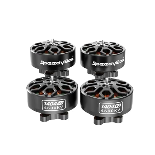 SpeedyBee 1404 4600KV Brushless Motor 4S Aluminum for 2.5-4 Inch Tiny Whoop FPV Racing Drone Quadcopter, 1404 High-Speed BLDC for BEE25 Drone Power Parts, Micro 1404 Brushless Motor 4PCS