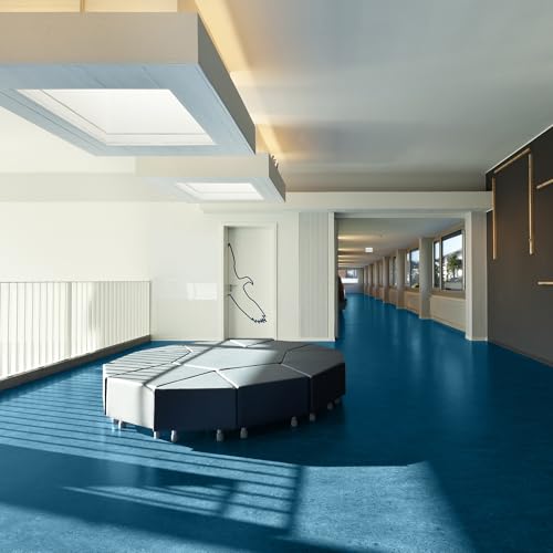Miniatura 3 de Epodex Pintura Para Hormigón 2k, Pintura Epóxica Para Suelos, Resina Epoxi Para Suelo, Impermeable, Sótano, Garaje, Taller, Interior, 12kg 30m Con 2 Capas - Azul Azur