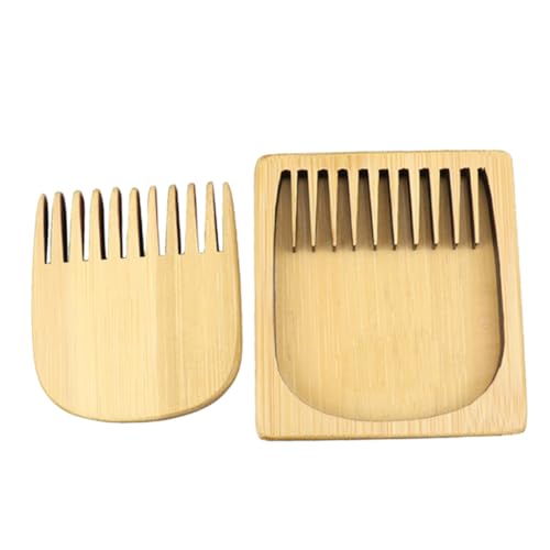 Healeved Beard Brush Comb Men's Styling Tool Hand-polished Wood Mini Beard Brush for Travel Grooming