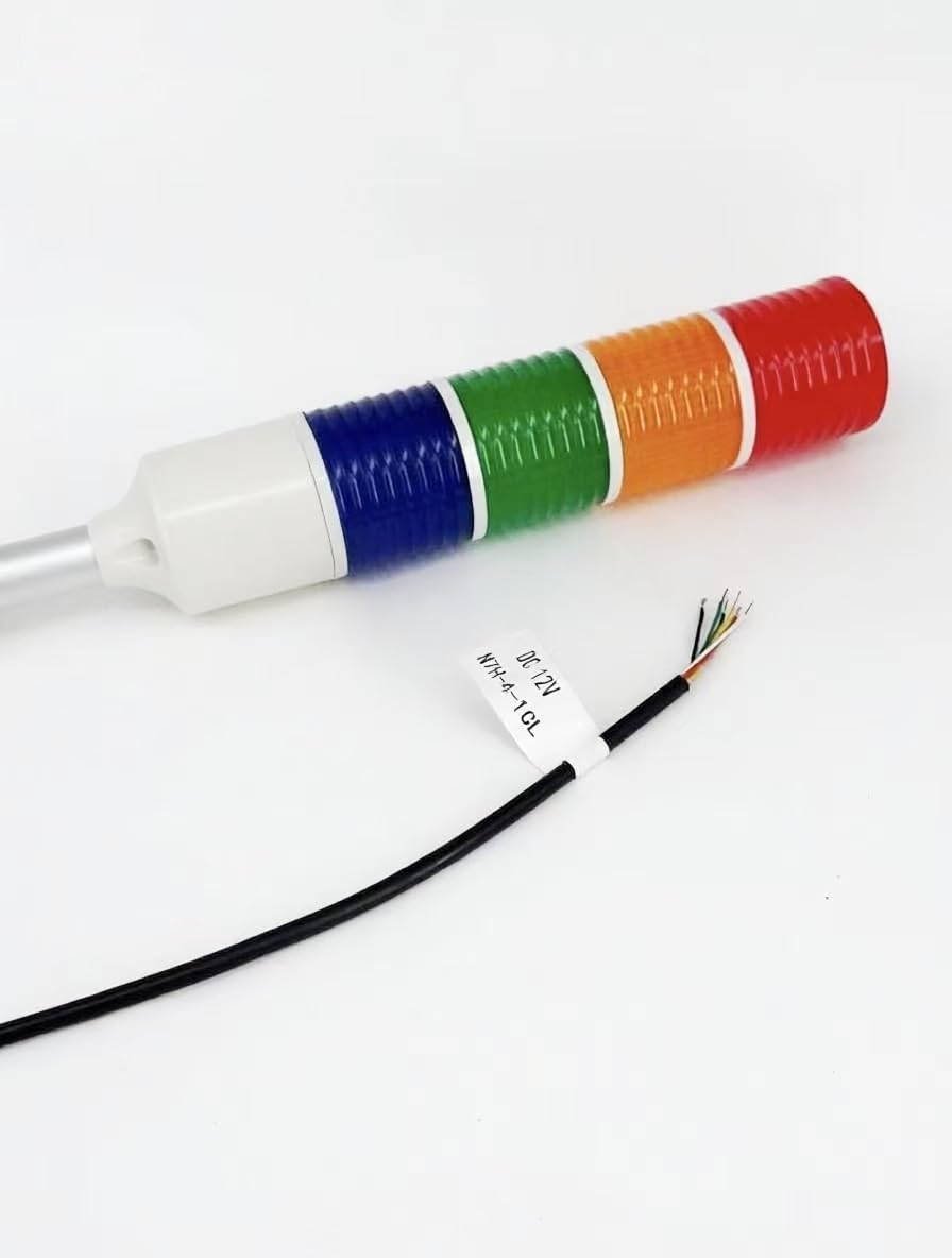 12V DC LED-Warnleuchten Multicouche industrielle Signaleuchten Alarmleuchten Machine Equipment Affichage (4-Lagen)
