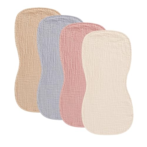 MAJORMENCH Paños y Cobertura Completa para Eructar de Algodón para Bebés Recién Nacidos, 4 Capas Suaves y Absorbentes, Paquete de 4 Piezas Fácil Plegado Uso Indoor y Outdoor