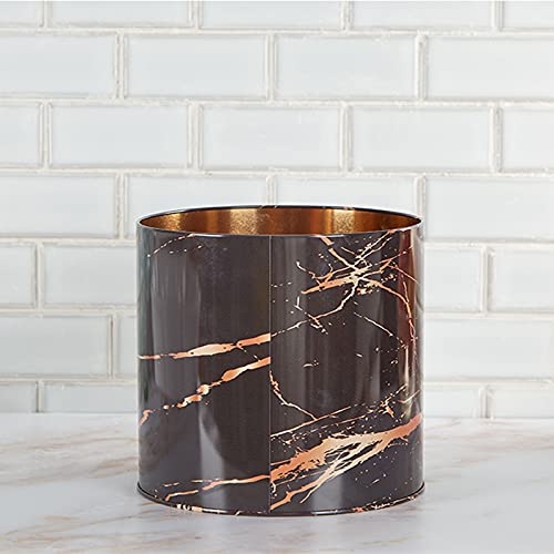 Black Utensil Holder For Countertop Farmhouse Kitchen Organizer, 6.5″ Extra Large Cooking Utensil Crock Modern Home Décor, Big Vintage Spatula Holder, Rustic New Apartment Essentials Tin #TOP2