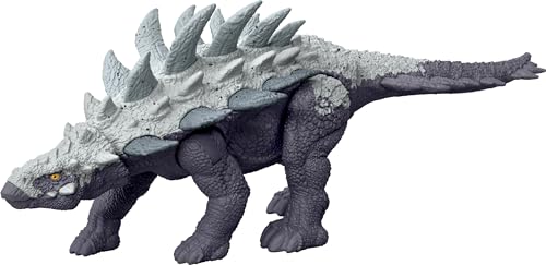 Image of Mattel Jurassic World Strike Attack Dinosaur Toy with Single-Strike Action & Movable Joints, Gastonia Action Figure Includes Digital Play