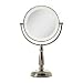 Zadro Makeup Mirror with Lights and Magnification Dimmable Touch LED Lighted Makeup Mirror with Magnification 10X/1X, 17.5