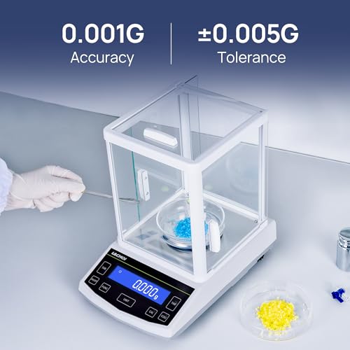 Image of Analytical Balance 500g*0.001g Lab Scale 0.001g Accuracy (500g,1mg) | with Windshield with RS232 Interface High-sensitivity sensor High Precision Laboratory Scale Laboratory Balance