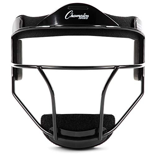 Champion Sports Steel Softball Face Mask - Classic Fielders Masks for Adults - Durable Head Guards - Premium Sports Accessories for Indoors and Outdoors - Black by Champion Sports - Used condition - US$29.11