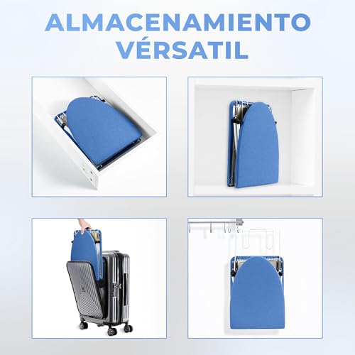 Miniatura 7 de Jupplies Tabla De Planchar Plegable Para Casa - Mesa De Planchado Pequeña 80 30cm Con Patas Antideslizantes, Funda Algodón Lavable Y Marco Acero, Ideal Para Espacios Reducidos Y Planchado Rápido