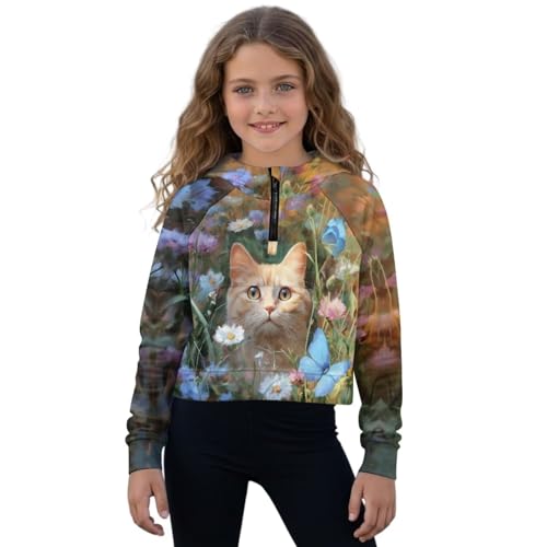 Sweat à capuche filles chaud et facile à enfiler pour l'automne