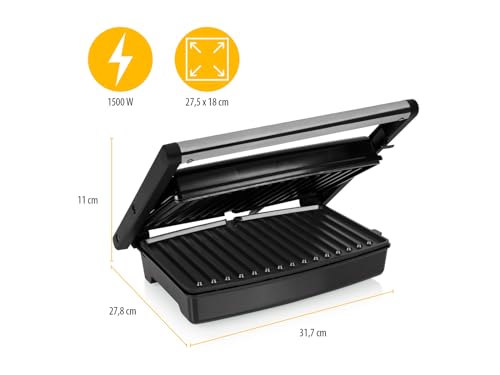 Parrilla de contacto Tristar de superficie 27,5x18 cm y 1500W de potencia 4