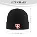 KOSUES Switzerland Coat of Arms Suisse 1291 Stretchy Knit Beanie Hat Unisex Warm Knitted Hats Winter Ski Skull Caps Acrylic Knit Stocking Cuffed Cap Cold Weather Watch Cap for Hiking Skiing Red