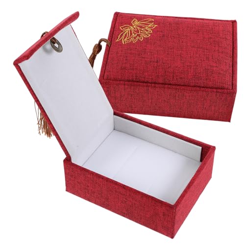 Toyvian 2個 筝用装飾的刺 指 納ボックス 付 フェッ 用 ケース 納用具