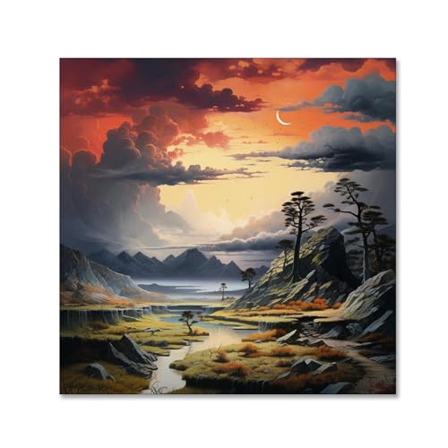 Peintures impression sur toile nature et paysage de forêt pour décoration murale