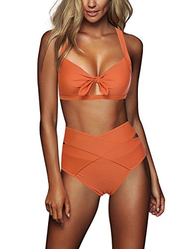 FeelinGirl Cruz Estilo Marino Dos Piezas Conjunto de Bikini para Mujer Traje...