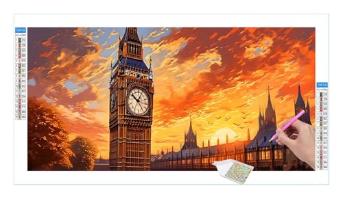 5D DIY diamant strass point de croix cristal painting grand format