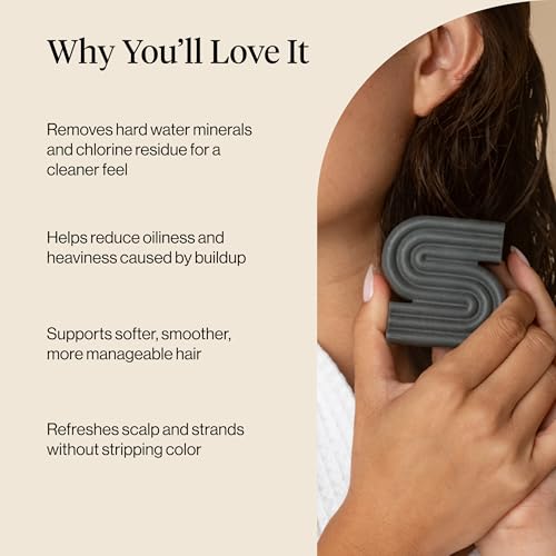 Image of Kitsch Clarifying Shampoo Bar - Detox Shampoo for Women & Men - 3.2 oz | Hair Shampoo for Hard Water & Chlorine Build Up - Hair Care w / Apple Cider Vinegar, Activated Charcoal & Vitamin C