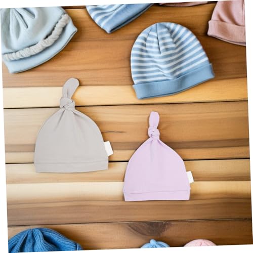 Gorros infantiles de algodón para proteger la piel sensible del bebé juego de 6 4