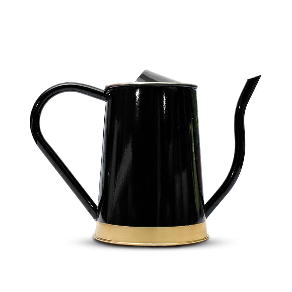 Arrosoir de 1,5 litre Urban Gardens en métal noir avec long bec pour plantes