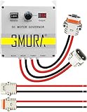 GMURA Waterproof PWM Motor Speed Controller DC 12-24V 50A, with Voltage Display & Adjustable Potentiometr & Forward Brake Reverse Switch, for 55 lbs Trolling Motors, Upgrade 2nd Generation