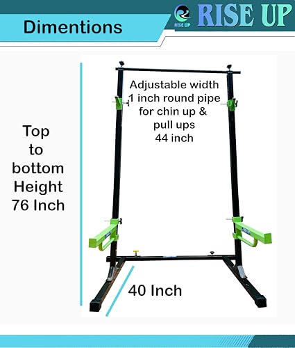 Image of RISE UP � Squat Rack Power Cage with with Pull Up Bar, J-Cups & Safety Arms