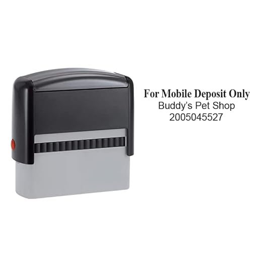 Hubco Gray 4913 for Mobile Deposit Only Self-Inking Stamp