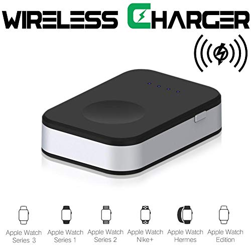 Tragbares kabelloses Ladegerät mit hoher Kapazität für iwatch, Schlüsselanhänger für Reisen mit 950 mAh Power.