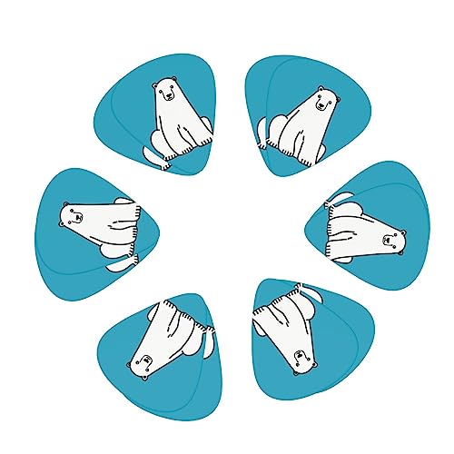 Polar Bear Lot de 12 médiators tendance et durables dans une boîte pour ukulélé guitare électrique basse - Les Beatles, Paul McCartney, John Lennon, RIngo Starr, George Harrison Polar Bear Lot de 12 médiators tendance et durables dans une boîte pour ukulélé guitare électrique basse – Image 3
